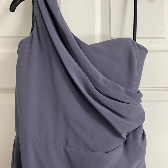 One shoulder full-length dress grey - Picture 3 of 6